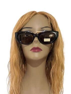 BCBGeneration Black Cat-Eye Sunglasses with Dark Lenses